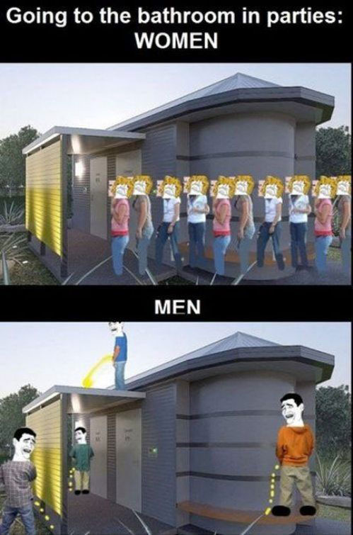 men vs women in public toilet