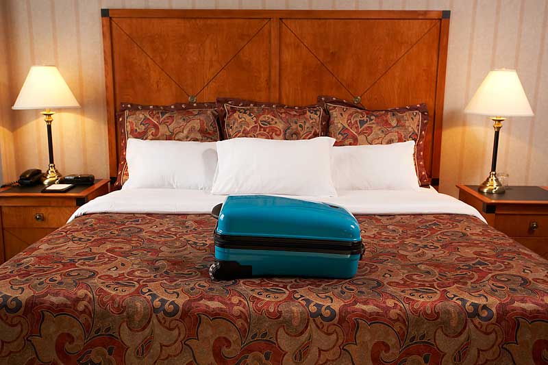 Placing the bag on bed or chair