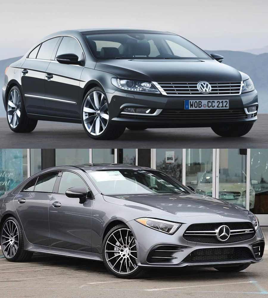 Volkswagen CC and Mercedes Benz CLS