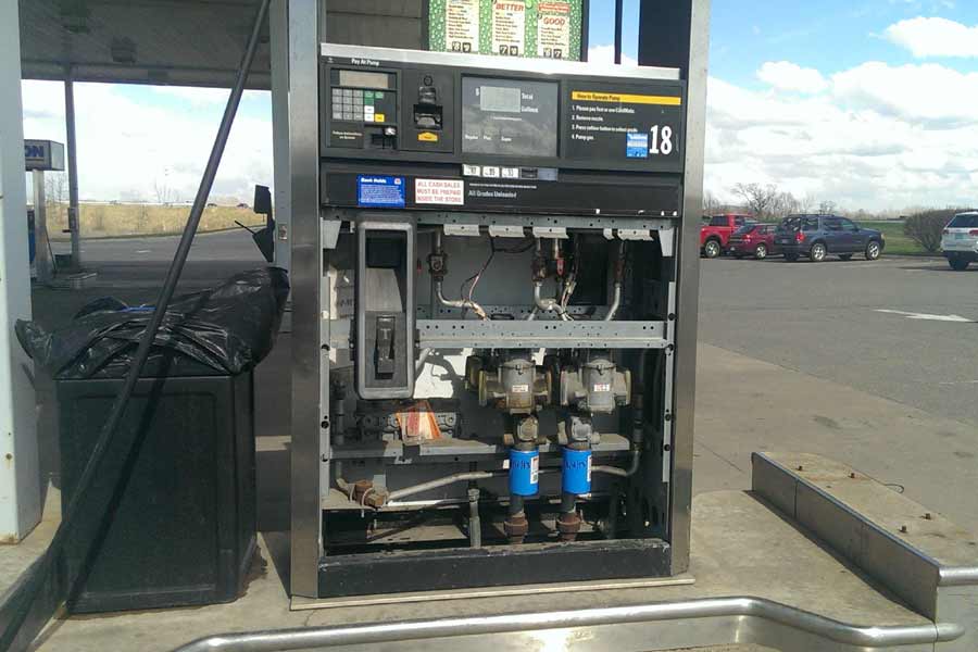 inside of a gas pump