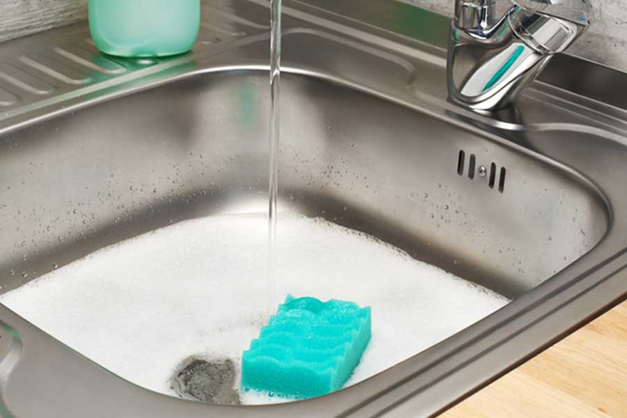 Sanitize kitchen sponges