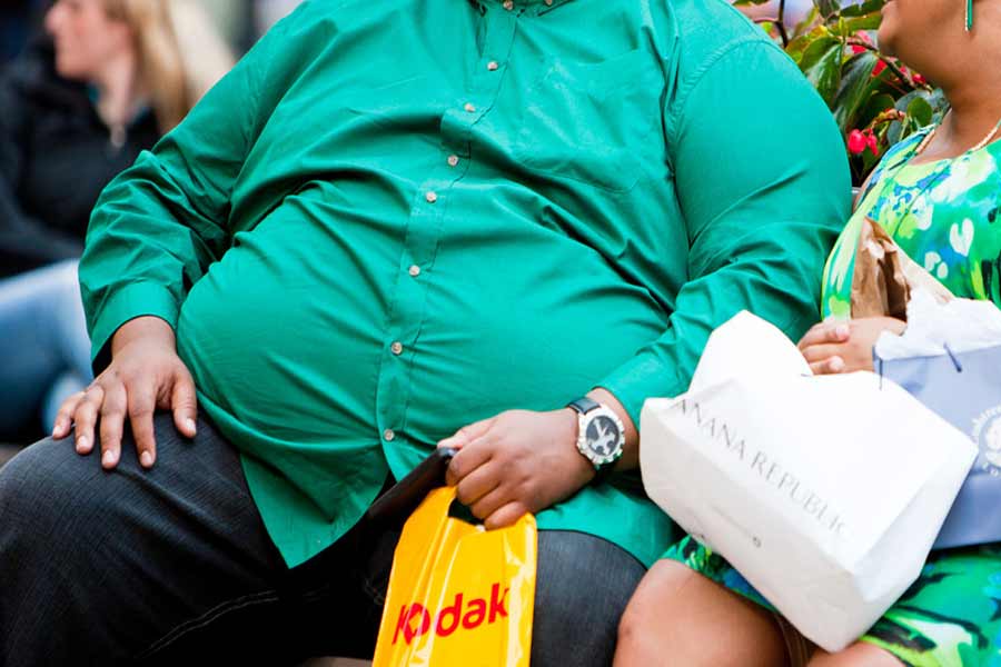 India is to stand third in the list of most obese people