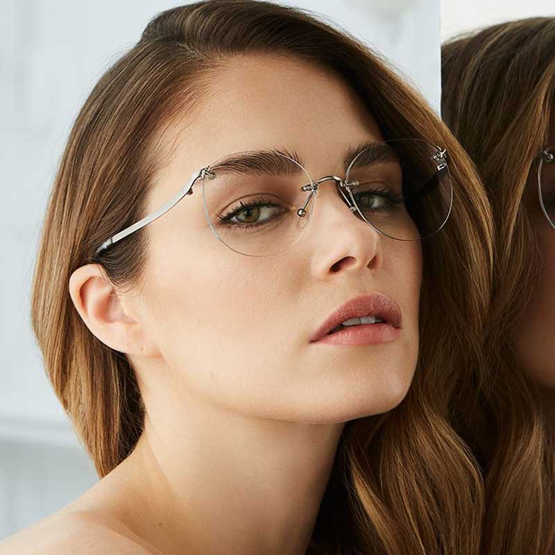 Rimless eyeglasses