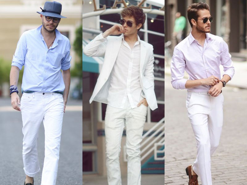 Men All white Dress