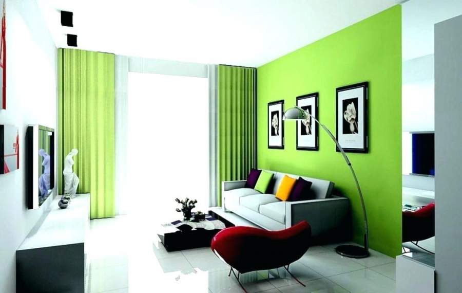 Living room green Wall colour