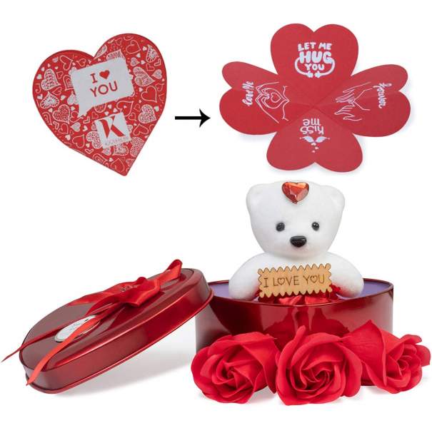 Next Bazaar Artificial Heart Shape Box And Teddy