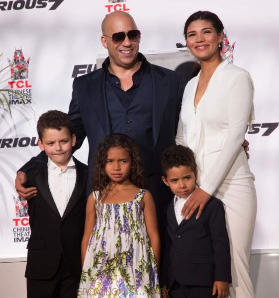 Paloma Jiménez with husband Vin Diesel and kids