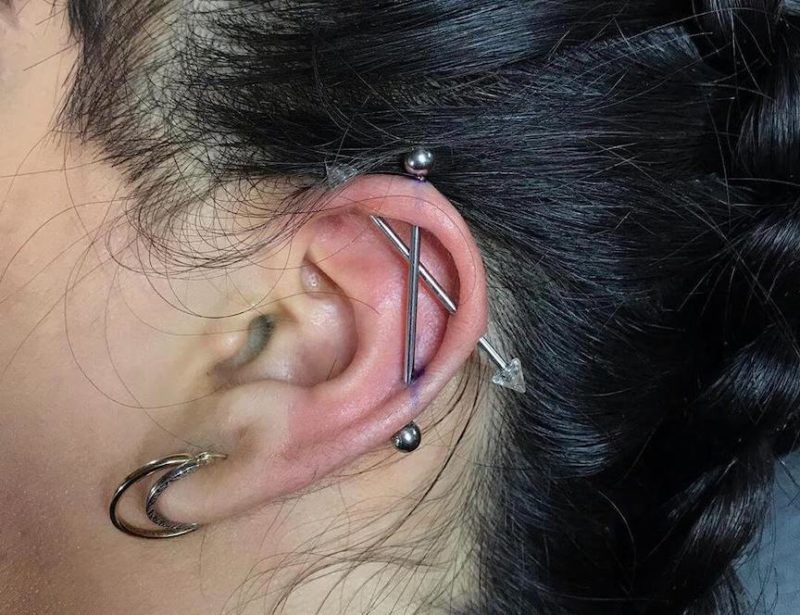 Industrial Bar Piercing Photo