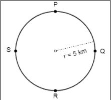 from point P to Q to R to