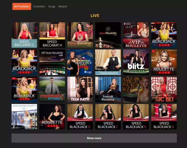 Winz Live Casino