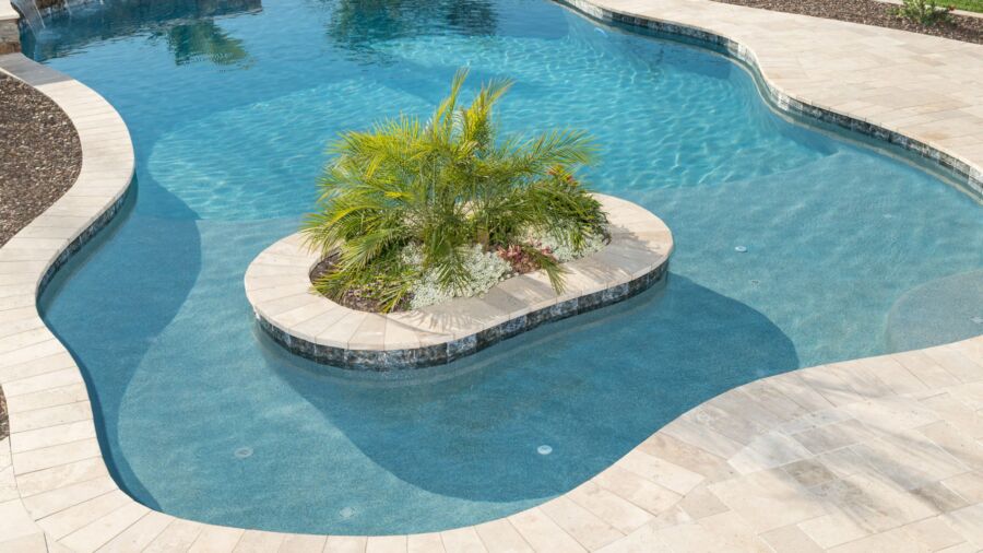 Baja Shelf above ground pools