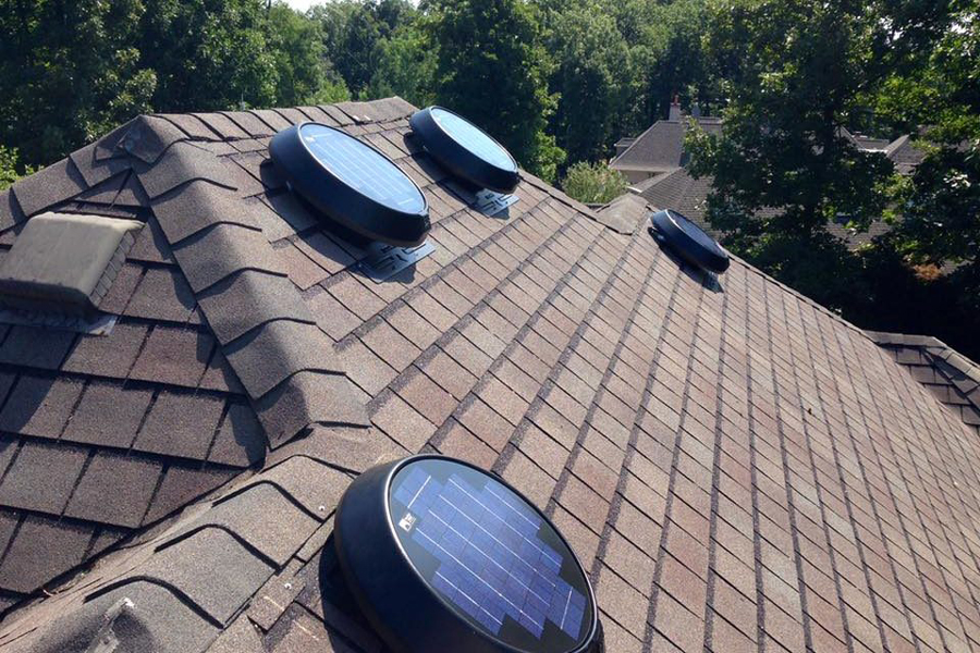 Solar attic fans