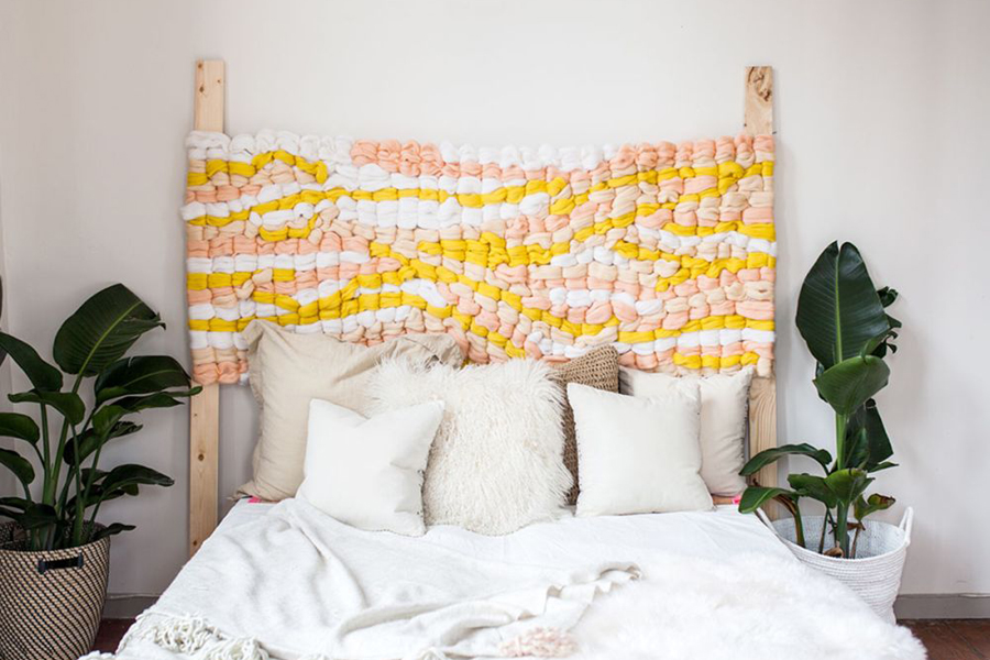 Wood DIY Headboard Design 