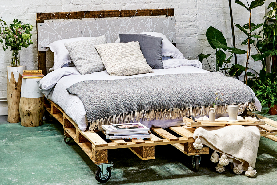 Headboard Using Crates