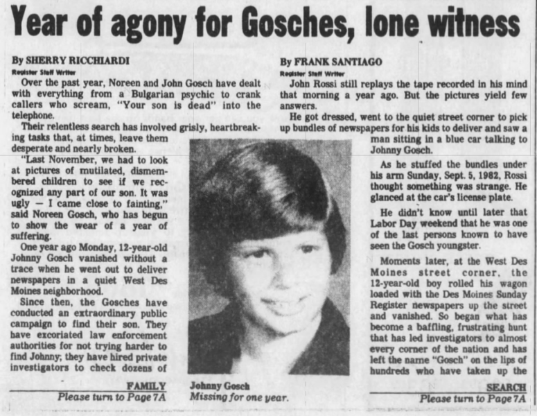 Johnny Gosch Vanished in 1982 Know About The Complete Incident