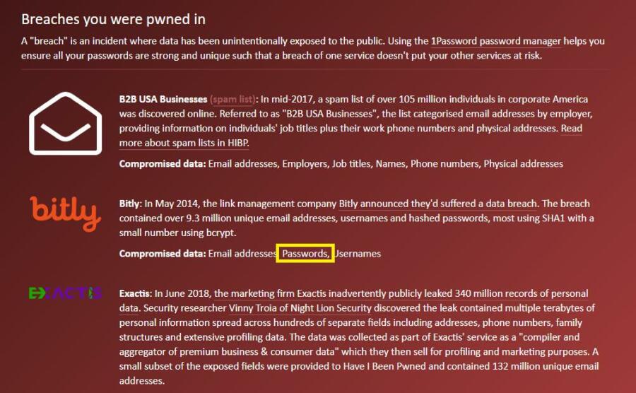 HaveIBeenPwned