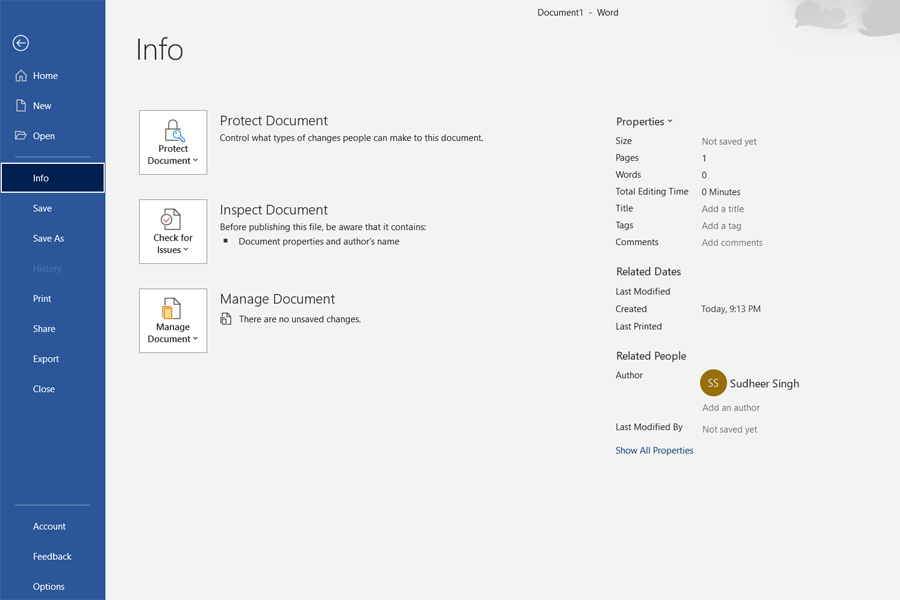 Adding Password on Document