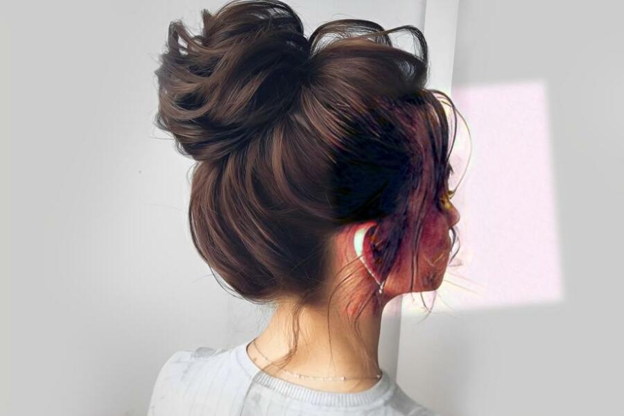 Messy Bun for Long Hair