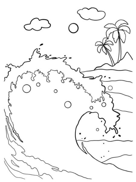 Ocean Waves coloring page