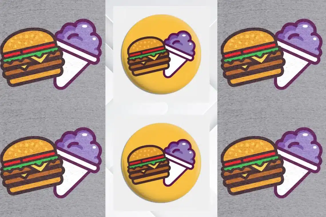 burger-and-a-grape-snow-cone